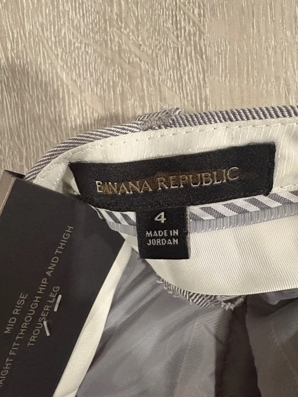 Banana Republic Logan Mid Rise Straight Leg Trouser Pants - Picture 6 of 7